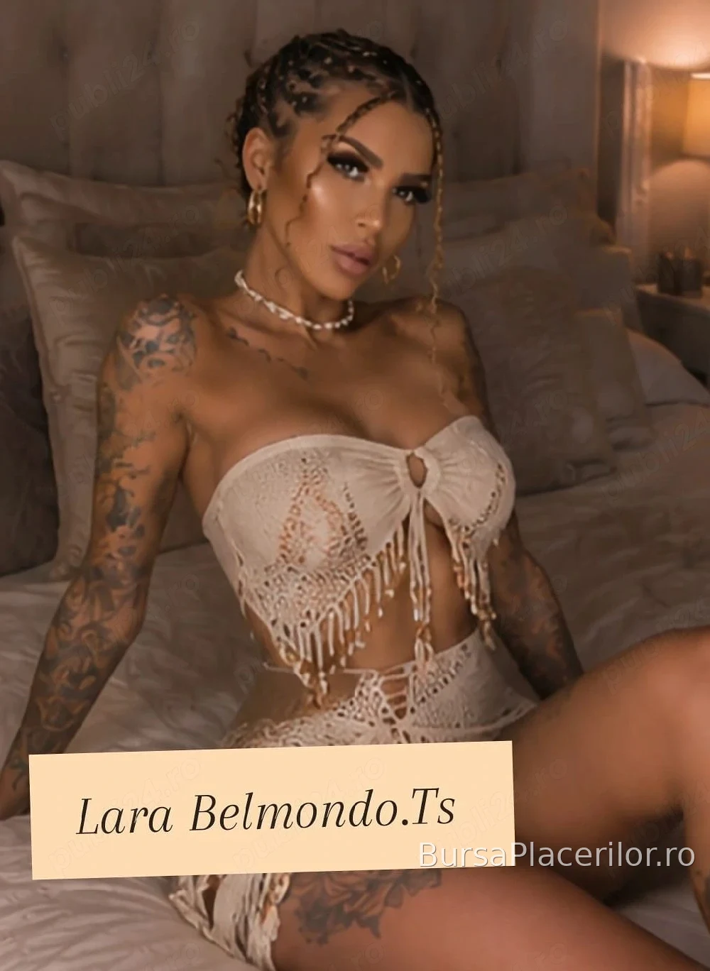 Transexuală 100%Feminina Soft energy. Strong presence. Unforgettable. Show web -Party Lara Belmondo - 0756372580
